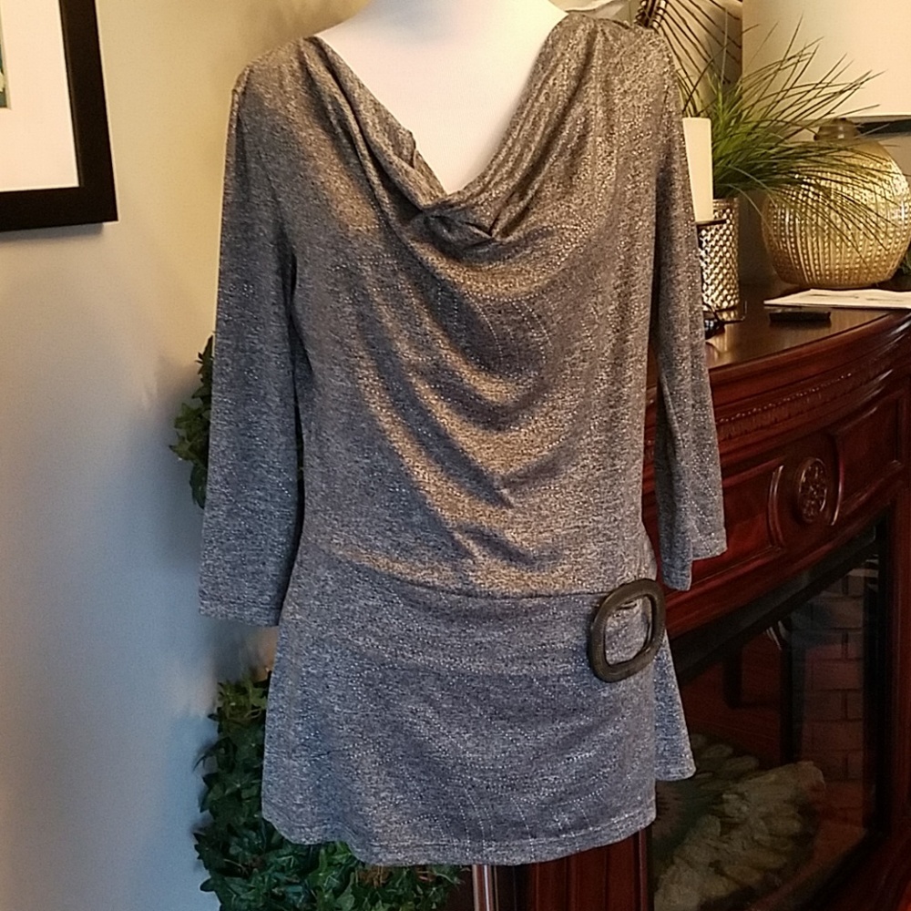 Gray sparkly top